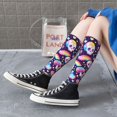 thumbnail image 5 of Naloa Skull colorful mushroom rainbow Thigh High Socks Extra Long Stretchy Sock Women Over Knee High Opaque Stocking Daily Wear, 5 of 6
