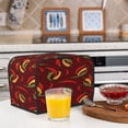 thumbnail image 5 of KLL Hot Chili Print 2 Slice Toaster Dust Covers Kitchen Small Appliance Cover with 2 Pockets,Can hold Jam Spreader Knife & Toaster Tongs (11.4 x 7.9 x 7.5), 5 of 6