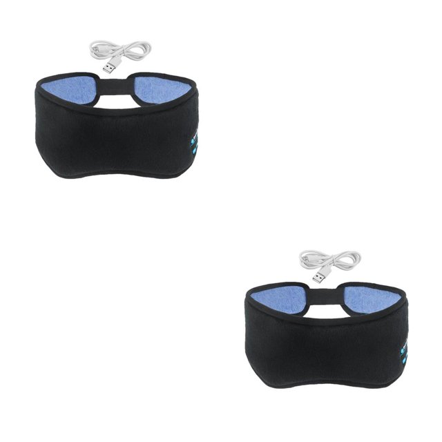 Methold Sleep Eye Blinder Bluetooth Stereo Sound Eye Patch Wireless Music Blackout Eyepatch con micrófono incorporado, negro negro 2piezas