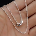 thumbnail image 3 of Grofry Chain Necklace for Women Silver Water Wave Chain Necklace Trendy Jewelry for Daily Wear Gifting, 3 of 7