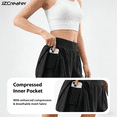 thumbnail image 3 of JZCreator Women's Workout Shorts - 2 in 1 Athletic Shorts with Liner and Pockets, Quick Dry Yoga Running Gym Shorts, 3 of 7