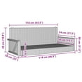 thumbnail image 2 of vidaXL Swing Bench Beige 119x56x48 cm Poly Rattan, 2 of 5