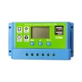 thumbnail image 1 of 30A Solar Charge Controller Solar Panel Charger Controller 12V/24V Multi-Function LCD Display With Dual USB Port, 1 of 5