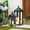 Black, variant on Nuptio Tall Black Lanterns Decorative Indoor for Pillar Candle Holder , Indoor Outdoor Lanterns for Porch & Patio ,17" & 23" Set of 2 ,No Glass M+L (New)