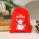 thumbnail image 1 of Decoraciones navideñas, adornos navideños, regalos navideños. Bolsa de regalo navideña de terciopelo rojo con cordón, bolsa estampada para dulces y galletas, bolsas de tela para regalos., 1 of 7