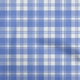 thumbnail image 1 of oneOone Viscose Jersey Medium Blue Fabric Tartan Dress Material Fabric Print Fabric By The Yard 60 Inch Wide, 1 of 4