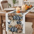 thumbnail image 2 of Fall Thanksgiving Cotton Linen Rectangle Table Runners 13"x60", Rustic Pumpkin Soccer Sports Blue Brown Coffee Table Runner Dresser Scarves Luxury Table Runners for Wedding Party Banquet Dinner Decor, 2 of 8