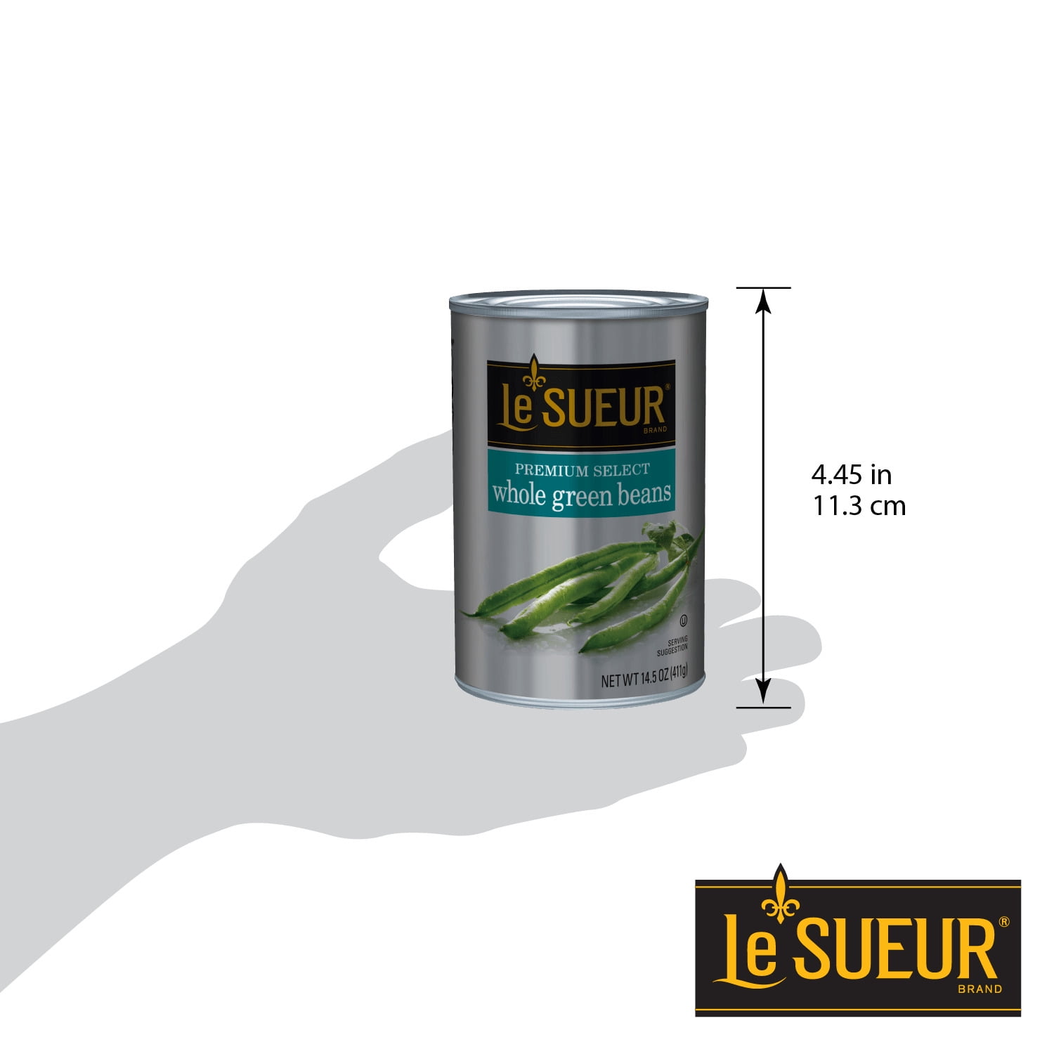(12 pack) Le Sueur Premium Whole Green Beans, 14.5 oz, Can