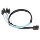 thumbnail image 2 of Línea de datos SA Sto SATA, Cable de servidor de datos de disco duro Mini SAS HD de 12 GBPS Cable SF SATA Tecnología avanzada, 2 of 9