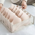 thumbnail image 4 of Organizador de ropa interior, juego de 3 organizadores de ropa interior plegables con divisor de cajón, organizador de almacenamiento beige, 4 of 5