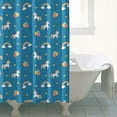 thumbnail image 4 of Blue Cartoon Unicorn Rainbow Cloud Star Balloon Shower Curtain 72"x72" ,Bathroom Decorative Shower Curtains Set with 12 Hooks,Modern Waterproof Washable Shower Curtain, 4 of 6