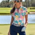 thumbnail image 5 of CHAQLIN Tropical Floral & Pineapple Print Breathable Polo Shirts, Polyester Workout Polo Shirts Lightweight Moisture Wicking Golf Shirt for Tennis Outdoor Travel, 5 of 10