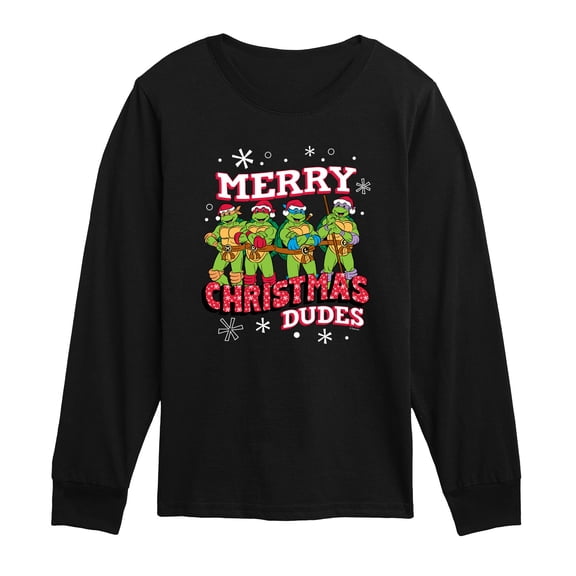 Teenage Mutant Ninja Turtles - Merry Christmas Dude - Toddler Boys Long Sleeve Graphic T-Shirt