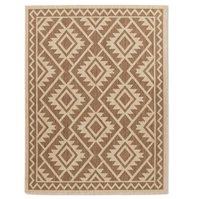 Erbanica Tapis Intérieur Extérieur à Séchage Rapide Crème Dorée Marocain