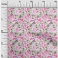 thumbnail image 1 of oneOone Cotton Flex Fabric Watercolor Leaves & Peony Floral Print Fabric By Yard 40 Inch Wide, 1 of 4