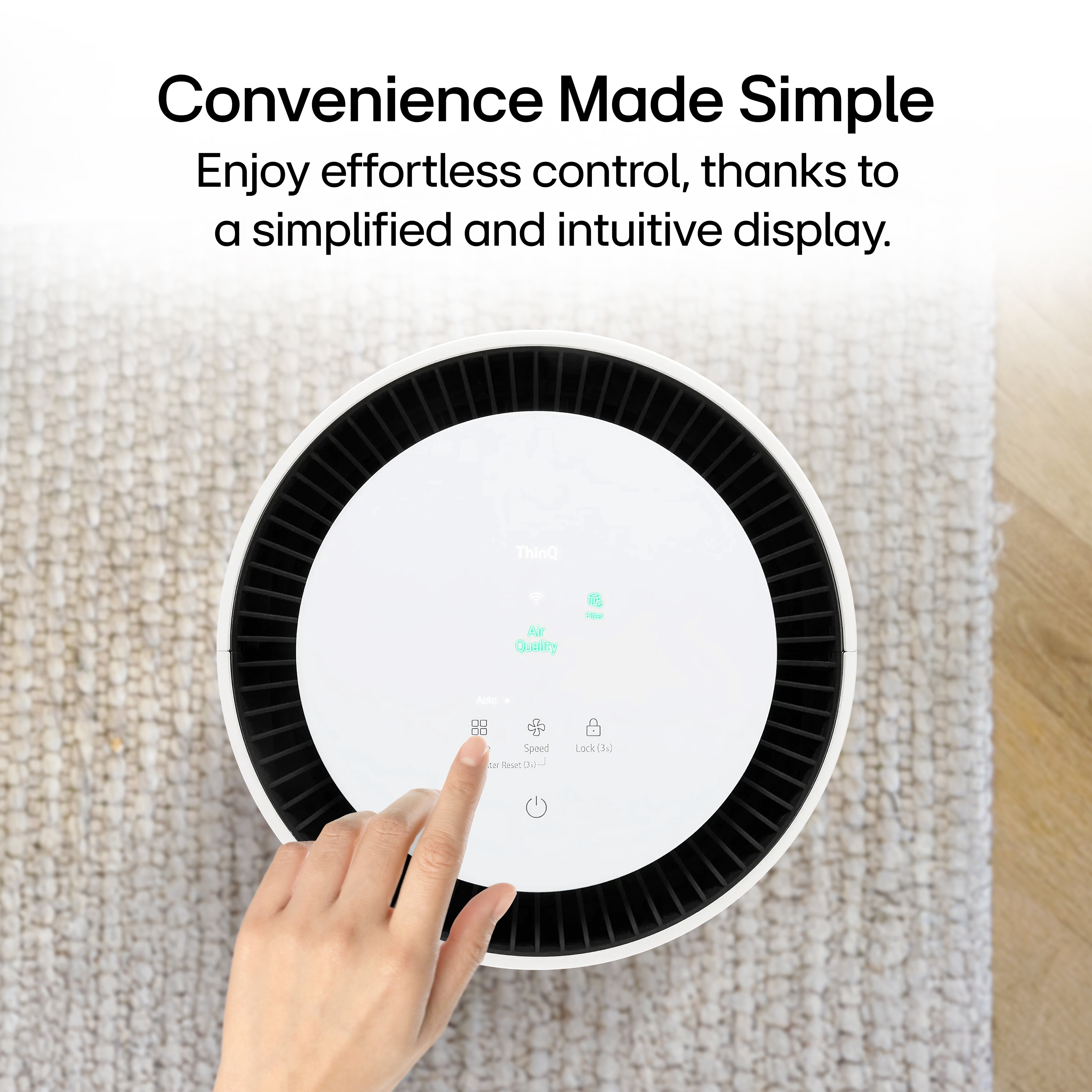 LG PuriCare™ AeroHit True HEPA Up to 1000 Sq Ft Smart Air Purifier with Wi-Fi & Air Quality Monitor