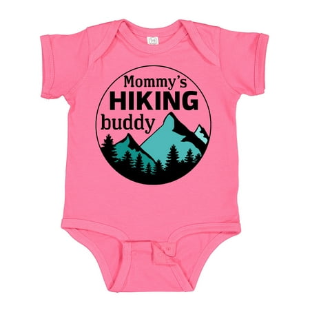 

Inktastic Mommy s Hiking Buddy with Mountains and Trees Gift Baby Boy or Baby Girl Bodysuit