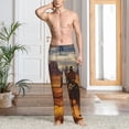 thumbnail image 2 of Balery Western Desert Cowboy Cloud Pantalones de pijama para hombre, pijama ultraligero, pantalón de descanso-Small, 2 of 6