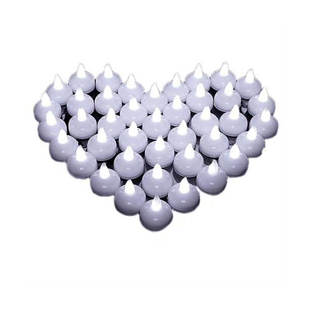 Qtmnekly 48 Flameless Water Candles, Floating Water Electronic Candles