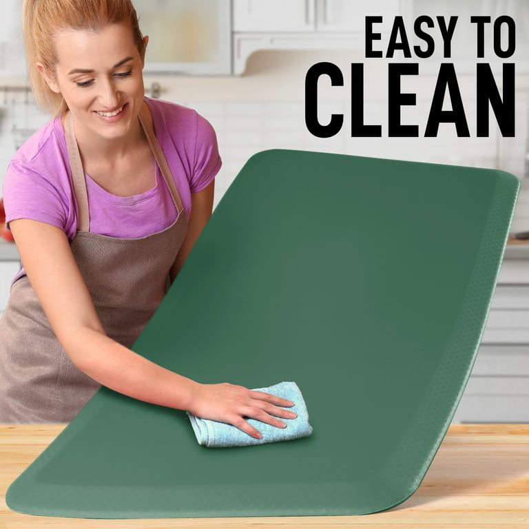 Zulay Home Anti Fatigue Floor Mat Thick Cushioned Comfortable Padded  Kitchen Mats -20X39 Green