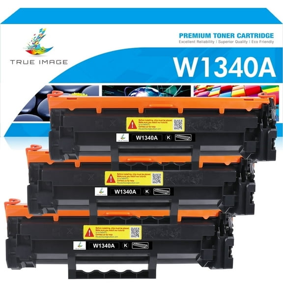 True Image 3-Pack Compatible Toner Cartridge NO CHIP Compatible for HPW1340A 134A W1340X 134X LaserJet M209dw Laserjet MFP M234dw M234sdn M234sdw Printer(Black)