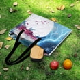 thumbnail image 6 of American Flag Storm Wave Petals Art Waterproof Picnic Blanket with Foldable Zipper, Suitable for Outdoor Use, Suitable for Travel, Camping, Beaches, Parks, Grasslands, Picnic Blanket Accessories, 6 of 8