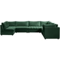 thumbnail image 1 of Meridian Furniture Jacob Green Velvet Modular Sectional, 1 of 9