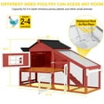thumbnail image 6 of Aivituvin Large Chicken Coop with Wheels, Mobile Chicken House for Outdoor, Poultry Cage with Nesting Box, Leakproof Pull-Out Tray & UV-Resistant Roof, 6 of 12