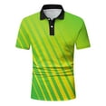 thumbnail image 1 of Cathalem Polo Homme Décontracté Ajusté Imprimé Polo de Golf, Vert S, 1 of 3