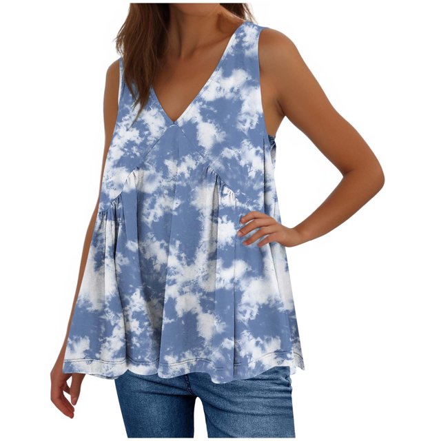 Birdeem Camisole pour Femmes Mode Féminine Décontractée T-Shirt Uni Blouse Sans Manches Col en V Hauts Décontractés