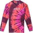 thumbnail image 3 of Victoria's Secret Pink Campus Long Sleeve Tee Crew Neck Size Large Color Tie Dye Nwt, 3 of 4