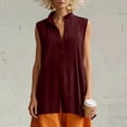 thumbnail image 5 of Posijego Button down Tank Tops for Women Sleeveless Long Shirts Summer Casual Business Office Work Tank Tops for Women, 5 of 9