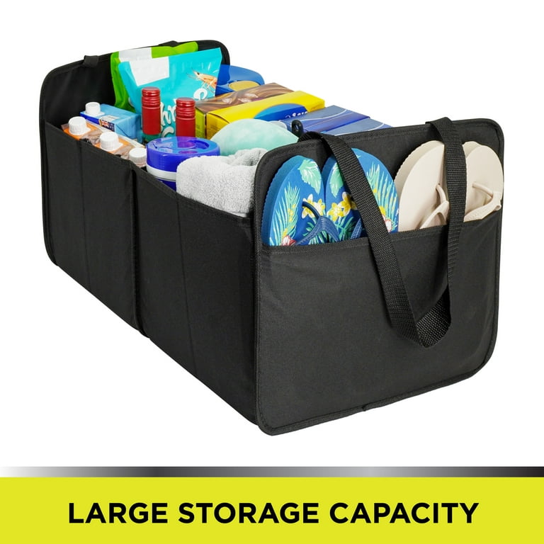 Auto Drive 18.5x 16.54 x 9.96 Black Hard-Sided Collapsible Trunk Organizer