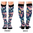 thumbnail image 4 of FORMRS Womens Knee High Socks Casual Long Thick Travel Daily Wear, 1 Pair, Pink Cartoon Truck Pattern, 4 of 6