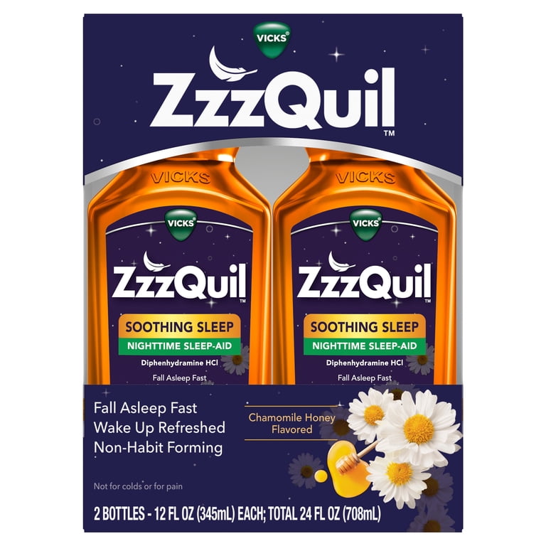 ZzzQuil Liquid Sleep Aid, Soothing Sleep, Diphenhydramine 50mg HCl
