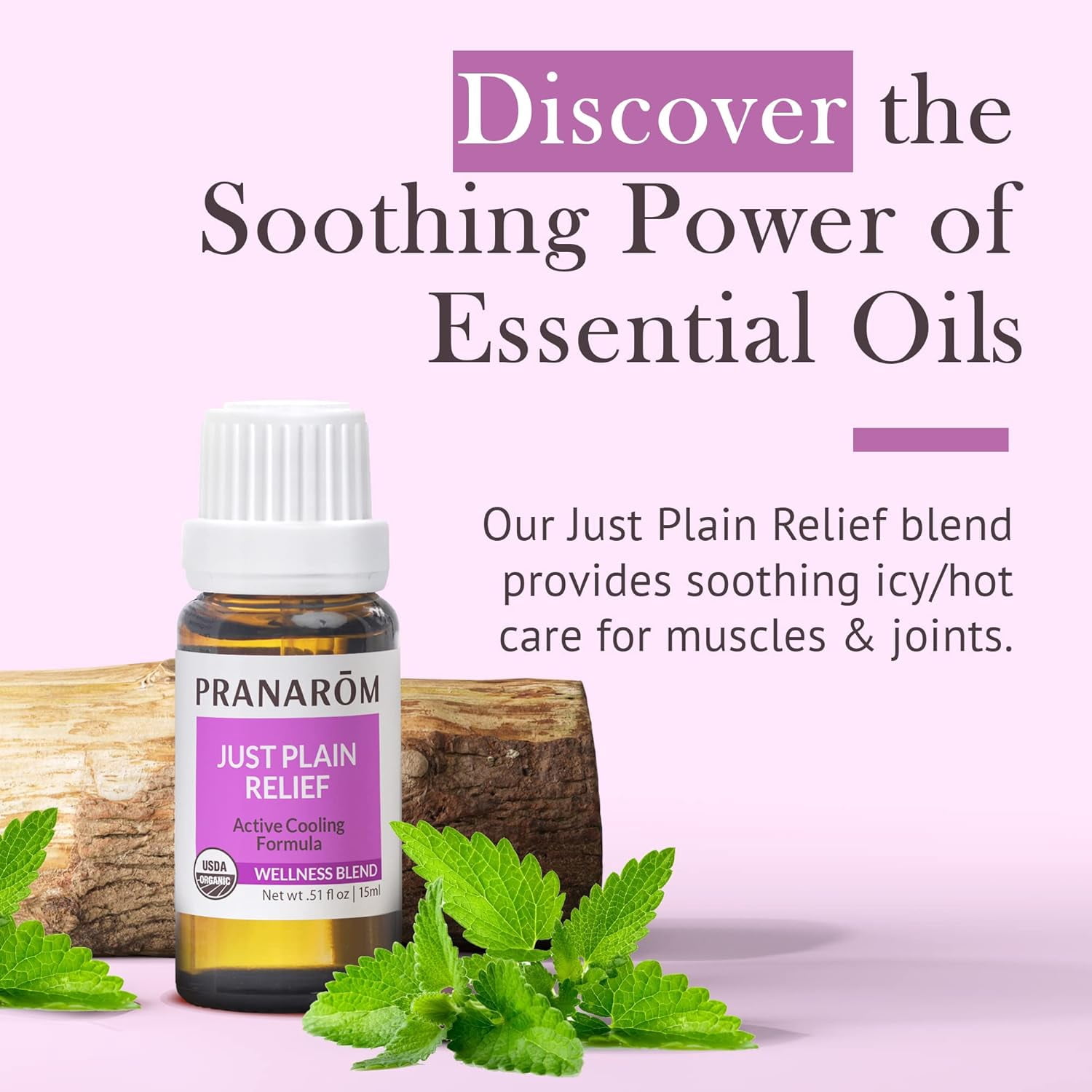 Pranarom Just Plain Relief Organic Clove & Peppermint Essential Oil Blend, 15ml