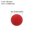 thumbnail image 2 of Uxcell 10 piezas 16L botón de tela cubierto de 10 mm 3/8" redondo con shank de metal, botones de costura de satén para manualidades de bricolaje para trajes de boda, vestidos, blusas, suéteres, rojo, 2 of 7