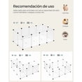 thumbnail image 4 of SONGMICS Valla para Mascotas, Parque para Cobayas con Suelo, para Animales Pequeños, Hámsters, Conejos, Erizos, 125 x 63 x 42 cm, Blanco, 4 of 6