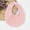 Pink, variant on workcargo 100% Cotton Absorbent Kids Bib for Girls - Watermelon Red with Pom-Pom Trim, Adjustable Snap, Teardrop Shape for Newborn to Kids,Size Free Size