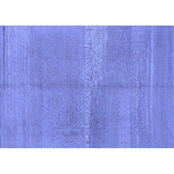 Ahgly Company Indoor Rectangle Abstract Blue Modern Area Rugs, 7' x 10'