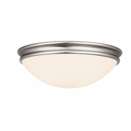 

20724-BS-OPL Atom 1 Light Flush Mount - Brushed Steel