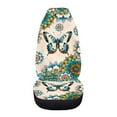 thumbnail image 3 of Jeiento Butterfly Auto Seat Covers for Cars Front Bucket Seats Stretch Car Seat Cover Front Seats Only Vintage Boho Floral Car Bucket Seat Cover Fit for Most Cars SUV Van Interior Accessory, 3 of 6