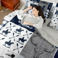 thumbnail image 4 of Homewish Tribal Sheep Skeleton Bedding Comforter Set 7pcs, Grey Navy Buffalo King Bedding Sets, Rustic Western Hunting Reversible Bed Sheets, Microfiber Bedroom Decor, 4 of 7