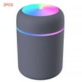 thumbnail image 1 of Baohd 2 Pieces Mini Humidifier Bedroom Office Living Room Portable Low Noise Diffuser Atmosphere Light Mist Sprayer, Black, 1 of 8
