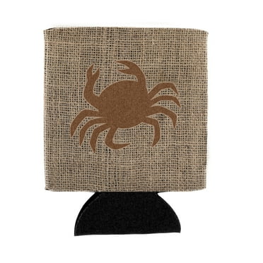 Crab Burlap and Brown BB1024 Can or Bottle Hugger