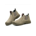thumbnail image 3 of UKAP Men Work Boots Slip Resistant Protection Boot Steel Toe Safety Shoes Construction Chelsea Booties Anti Collision Khaki 1# 8, 3 of 9