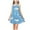 Blue1, variant on Cethrio Girl's Summer Dresses, Sleeveless Printed A-Line Casual Dresses Holiday Dresses Blue Size 7-8T