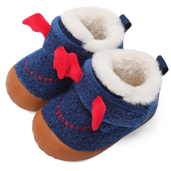 JOINFREE Baby Boys Girls Winter Slippers Fleece Lined Warm Indoor Boots