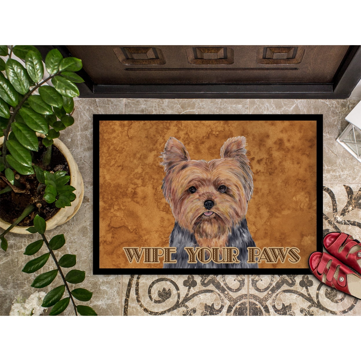 Yorkie Doormat 18x27