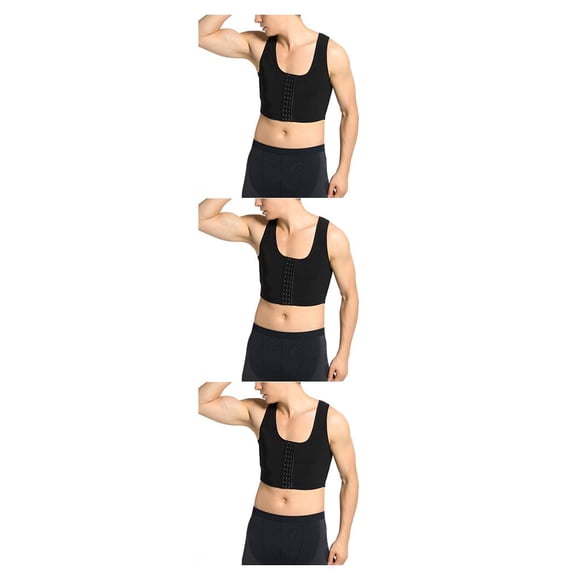 Sonducket Chaleco adelgazante para hombre, transpirable, soporte para la espalda, Color sólido, sin mangas, moldeadores de pecho, campo Type1 NO1